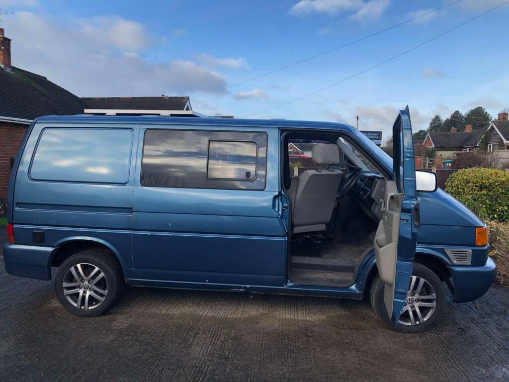 VW T4 full respray before exterior repaint highlighting faded bodywork